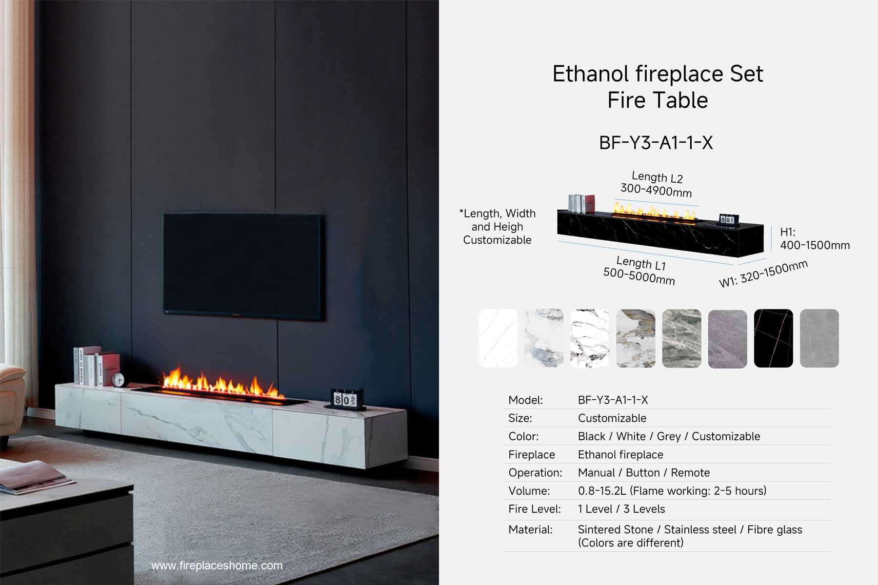 product size ethanol fireplace set fire cabinet bf y3 a1 1 x en