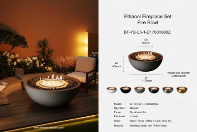 Ethanol fireplace bowl round shape BF-Y2-C3-1 Diameter 1700mm