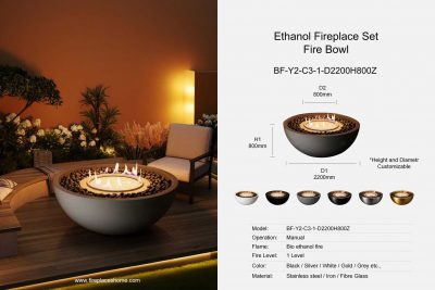 Ethanol fireplace bowl round shape BF-Y2-C3-1 Diameter 2200mm