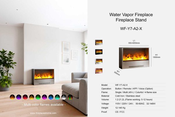 Water vapor fireplace stand rectangular shape WF-Y7-A2-1